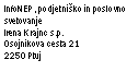 Polje z besedilom: InfoNEP, podjetni�ko in poslovno svetovanjeIrena Krajnc s.p.Osojnikova cesta 212250 Ptuj